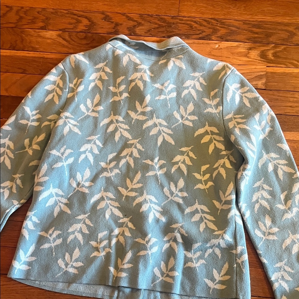 Vintage CottageCore Belongings Blue Floral Button-Up Cardigan - Picture 5 of 5